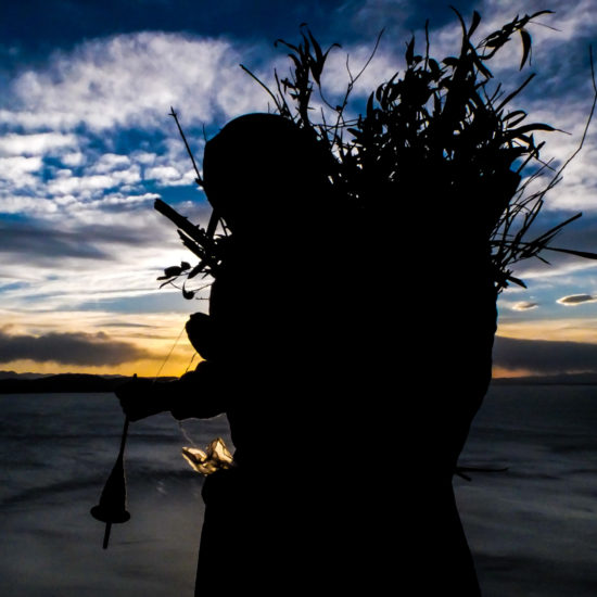 Paysanne sur le lac Titicaca