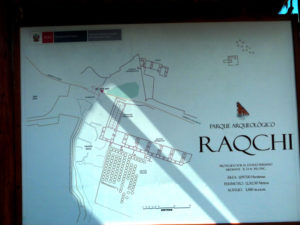 Plan du site archéologique de Raqchi